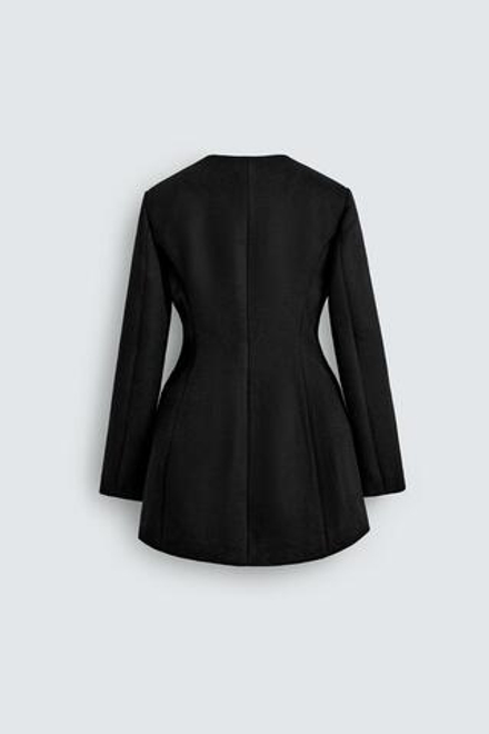 ZARA HARRY LAMBERT X DISNEY ДВУБОРТНОЕ ПЛАТЬЕ-ПАЛЬТО, ЧЕРНЫЙ