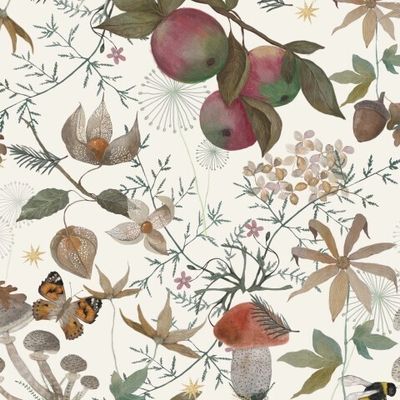 Осенние сплетения белый фон