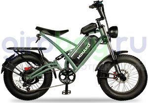 Электровелосипед Minako FOX-S 2.0 (48v/23Ah) Спицы - Оливковый фото 1