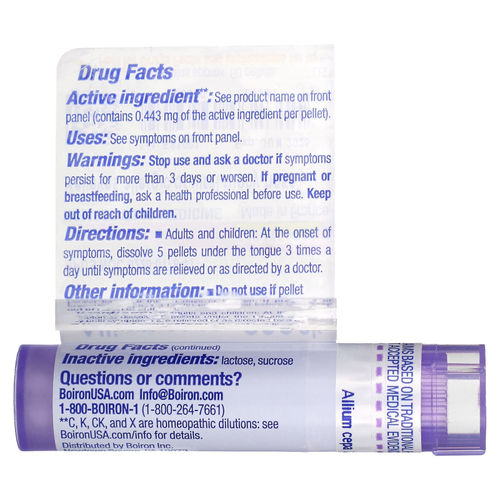 Boiron, Allium cepa, 200CK, для облегчения аллергии, прибл. 80 гранул