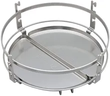 Керамический угольный гриль Monolith Two.55, 43 см, с ножками и столиками, чёрный