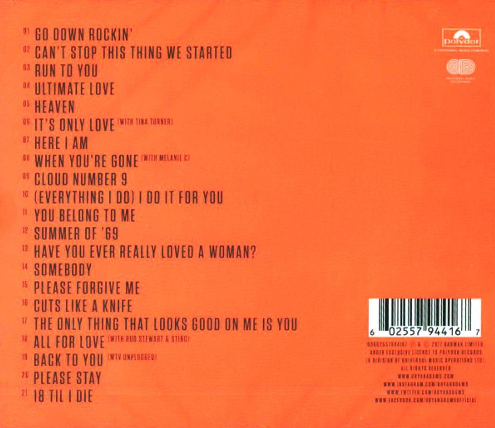 Bryan Adams / Ultimate (CD)