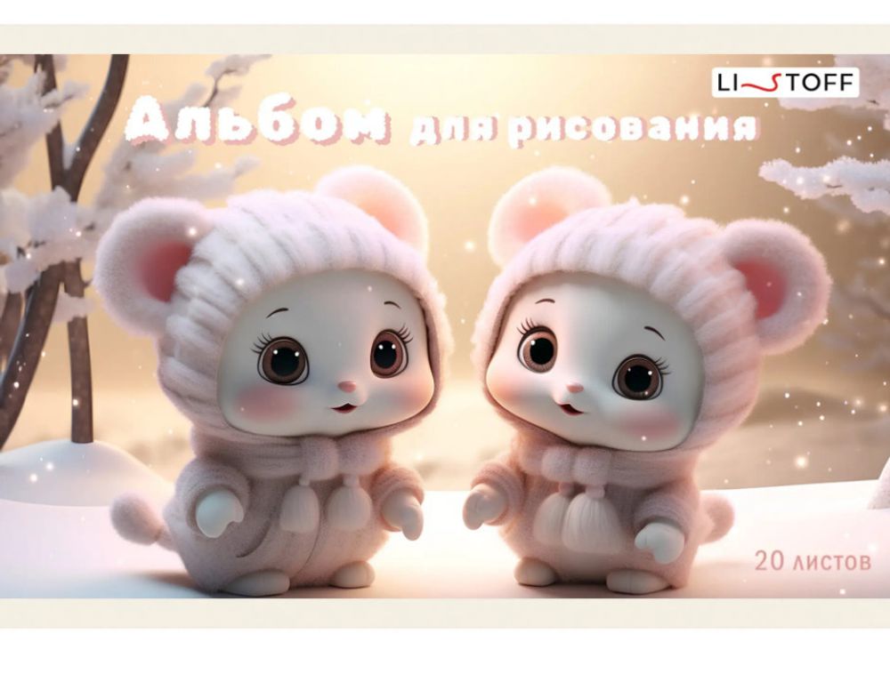 Альбом для рисования А5 20 л. скрепка ЭКСМО Двойняшки (А5202590)