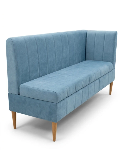 Скамья прямая Энерджи с боковой спинкой (голубая)