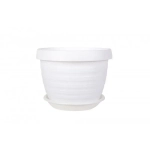 Горшок Толедо, D17, 2,0 л, белый с поддоном цветочный горшок
