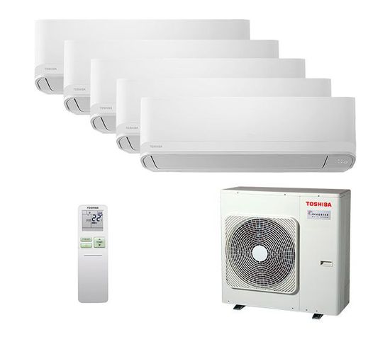Мультисплит система на 5 комнат Toshiba RAS-B07CKVG-EE x 5 / RAS-5M34G3AVG-E