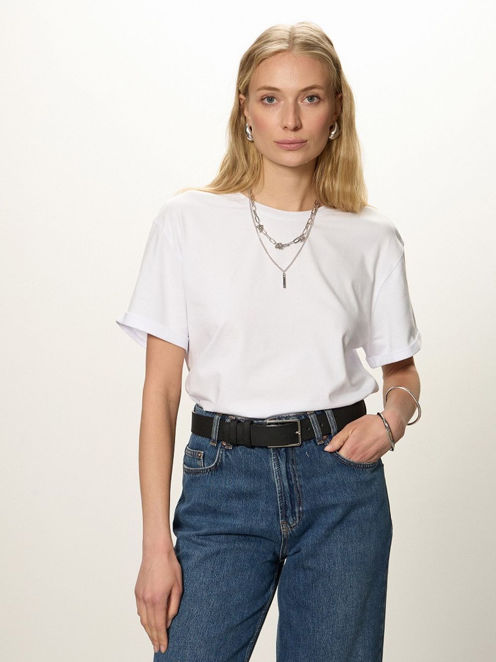 Футболка оверсайз белая (Размер L)