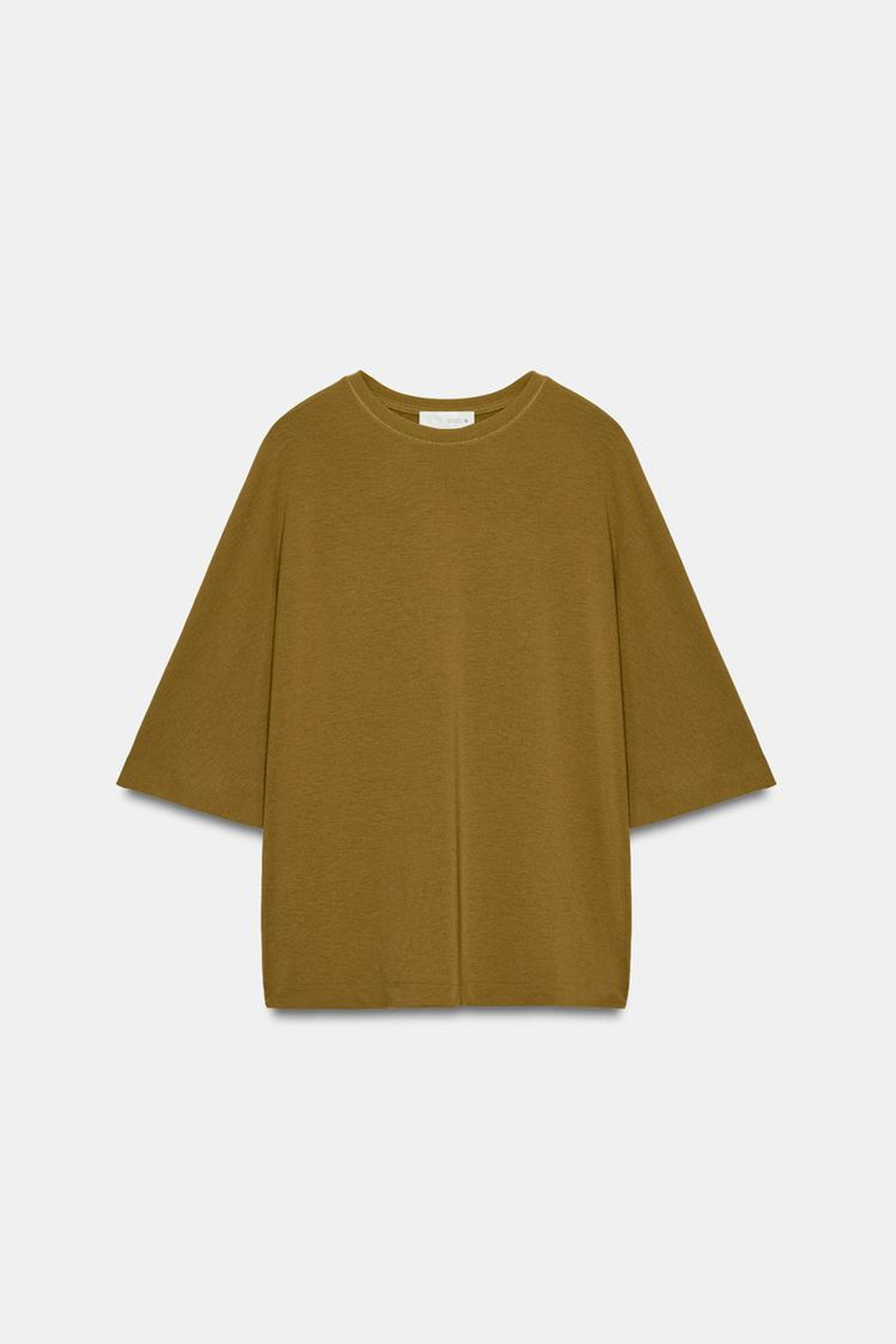 ZARA ТОП С РУКАВАМИ «ЛЕТУЧАЯ МЫШЬ», ОХРА