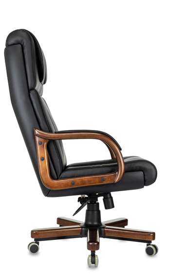 Кресло руководителя Бюрократ T-9933Walnut черный эко.кожа крестов. металл/дерево