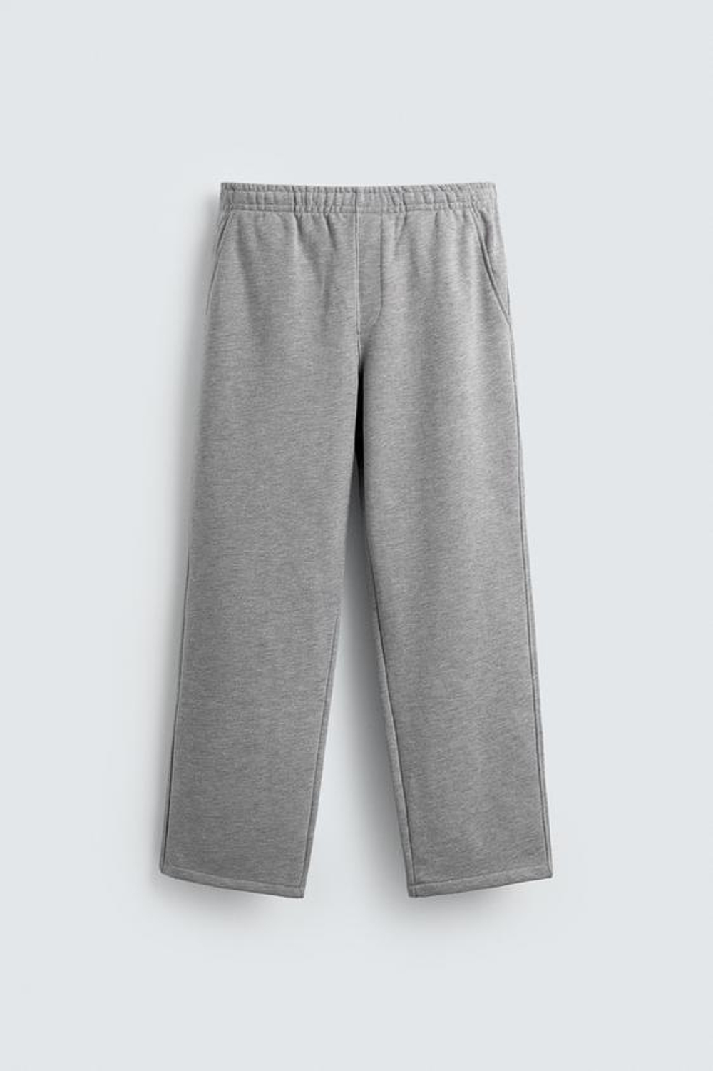 ZARA БРЮКИ-ДЖОГГЕРЫ СТАНДАРТНОЙ ПОСАДКИ, СЕРЫЙ МЕЛАНЖ