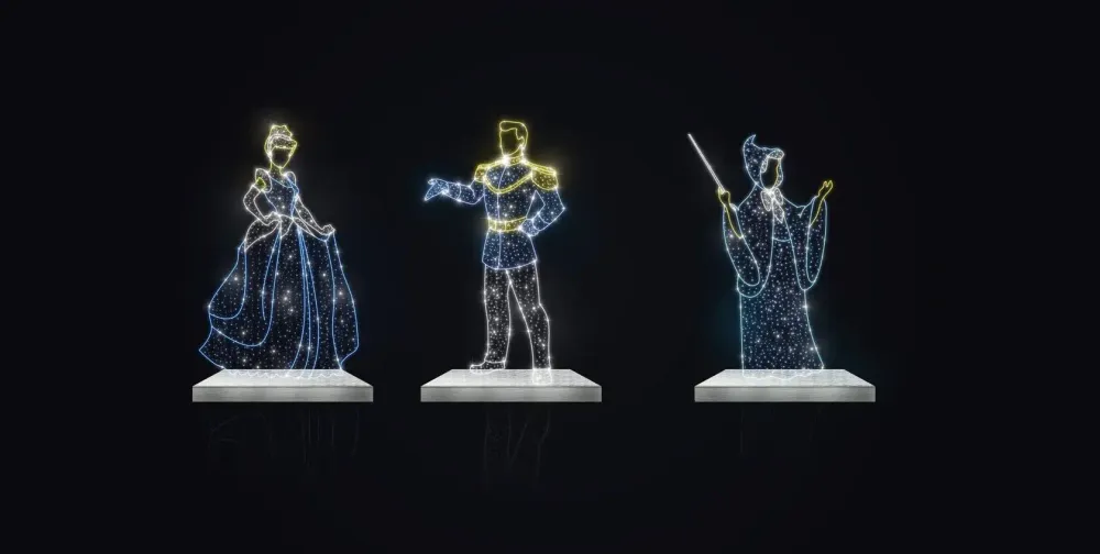 светодиодная фигура - персонаж из сказки Золушка