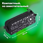 Пенал BRAUBERG с объемной "тракторной" молнией 1 отделение ткань 22х8х6 5 см "Science" (2 штуки в упаковке)