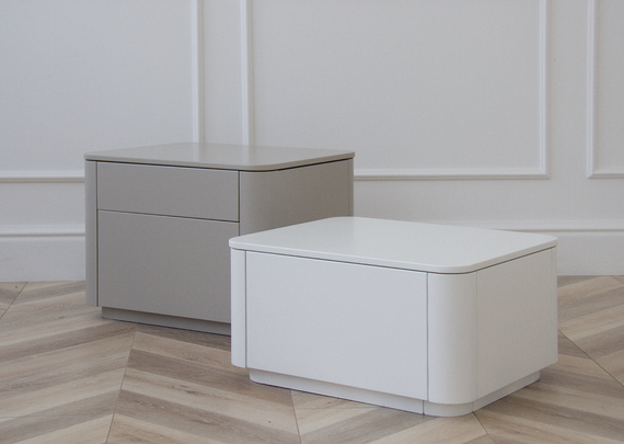 Тумба прикроватная Tammi 2 ящика ширина 50 см (серо-бежевый)