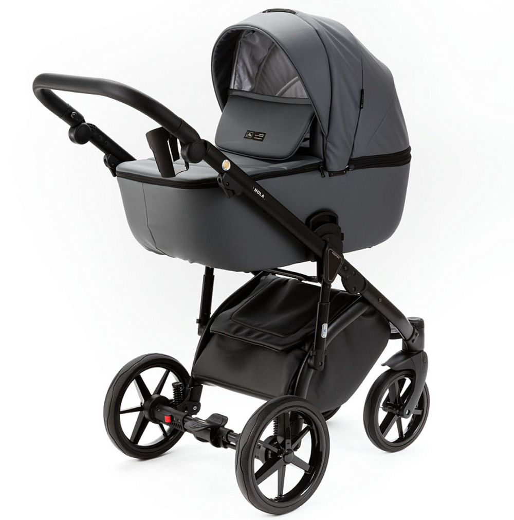 Детская коляска Adamex Nola Deluxe 2 в 1 N-SA32 (СЕРАЯ КОЖА)