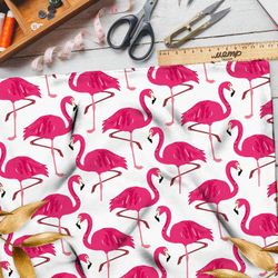 Ткань интерлок розовый фламинго