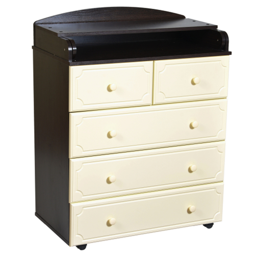 Комод ULYANA 6 - 805 МДФ (5 ящиков, 80см/венге-слоновая кость)