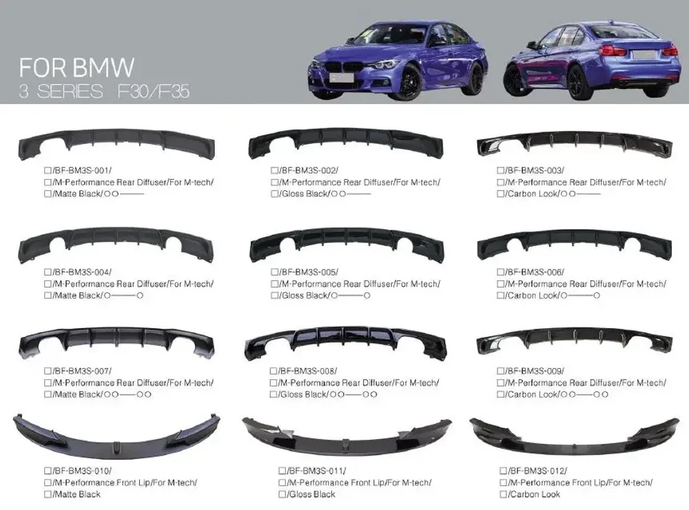 Обвес для BMW 3 серии F30 F35 в М-пакете БМВ
