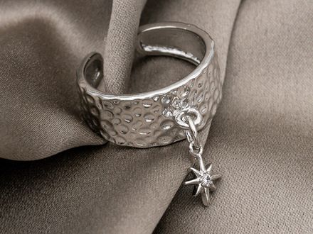 Кольцо-основа "Фактурное" с петелькой