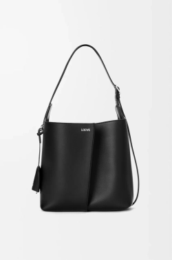 Loewe Средняя сумка-ведро Bilbao из гладкой телячьей кожи, черный