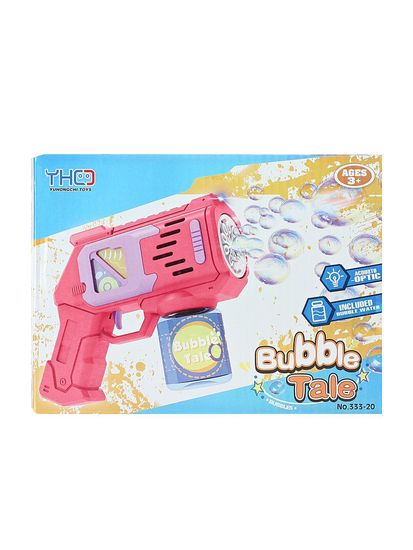 Пулемет-генератор для создания мыльных пузырей "YHO / Bubble Tale" 10 отверстий синий/розовый в ассорт.