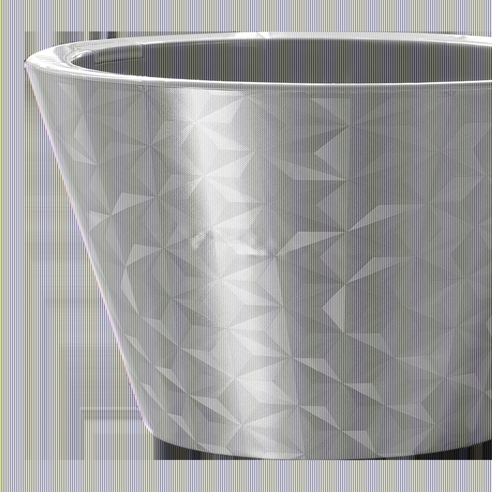 Кашпо для цветов пластиковое 3л d-19 см «Грани» Оливковый (фольга)