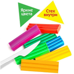 Пластилин классический 12 цветов 120г со стеком "ЭНИКИ-БЕНИКИ СУПЕР" (ПИФАГОР)