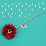 Цветок искусственный «Natur» 55см Гербера цвет красный