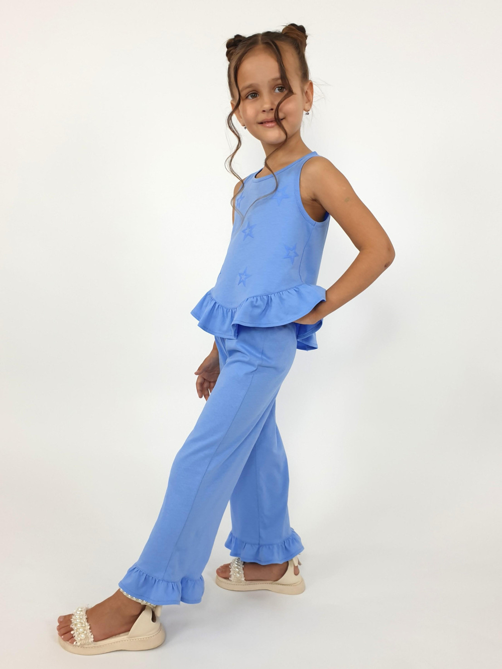 02-147-4 Комплект для девочки (туника+брюки)