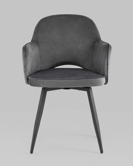 Стул Венера вращающийся, велюр серый NP (набор 2шт)