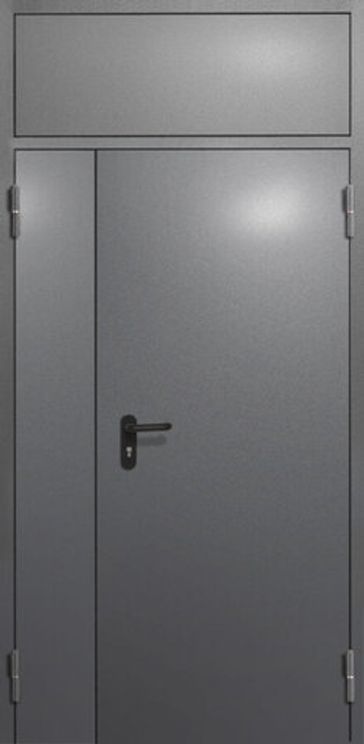 Полуторная входная дверь с фрамугой - 1204