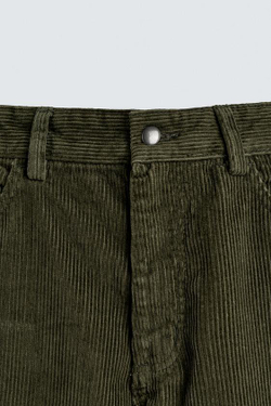 ZARA ВЕЛЬВЕТОВЫЕ БРЮКИ REGULAR FITНЕВЫЙ, ХАКИ