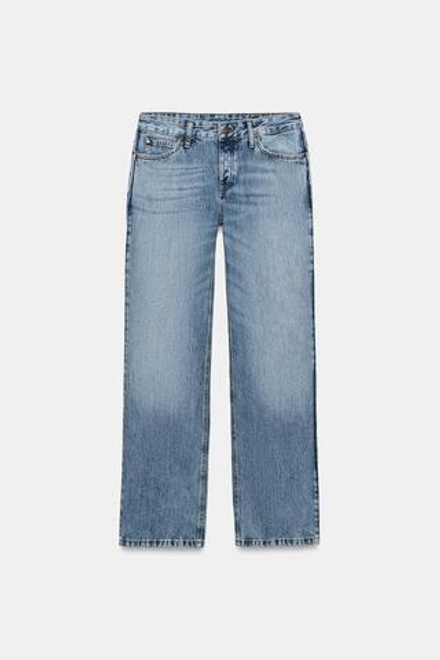ZARA ДЖИНСЫ BOOTCUT С НИЗКОЙ ПОСАДКОЙ — ZW COLLECTION, СИНИЙ