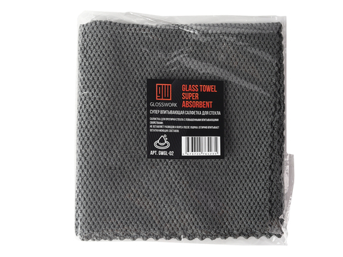 Glosswork Glass Towel Super Absorbent, Супер впитывающая салфетка для стекла, цвет серый, 300г/м2 в