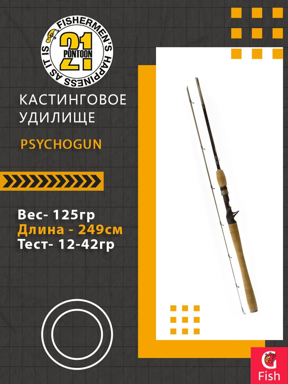 Кастинговое удилище Pontoon21 Psychogun, 249см., 12-42 гр., 12-25Lb.