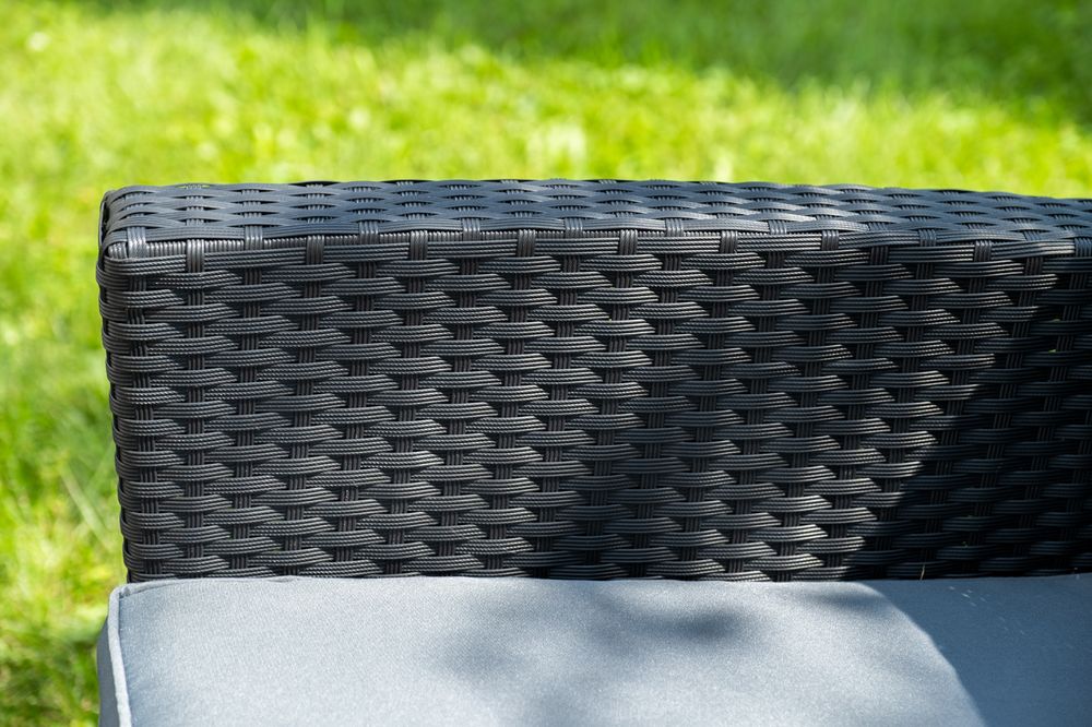"Вашингтон" лаунж-зона из искусственного ротанга на 4 персоны, цвет черный