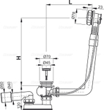 Сифон для ванны AlcaPlast A550K
