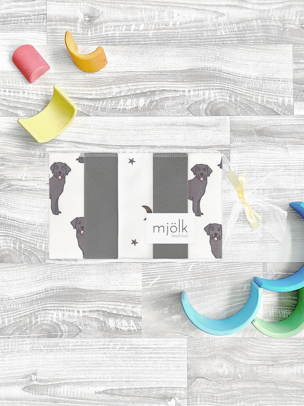 Набор платочков-слюнявчиков Mjölk Собачки NEW