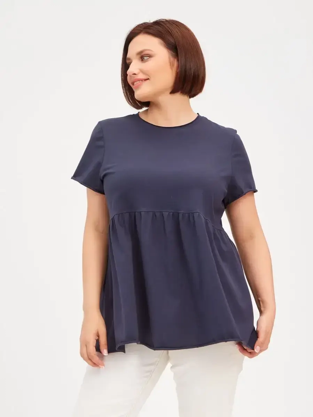 Футболка с баской оверсайз графит