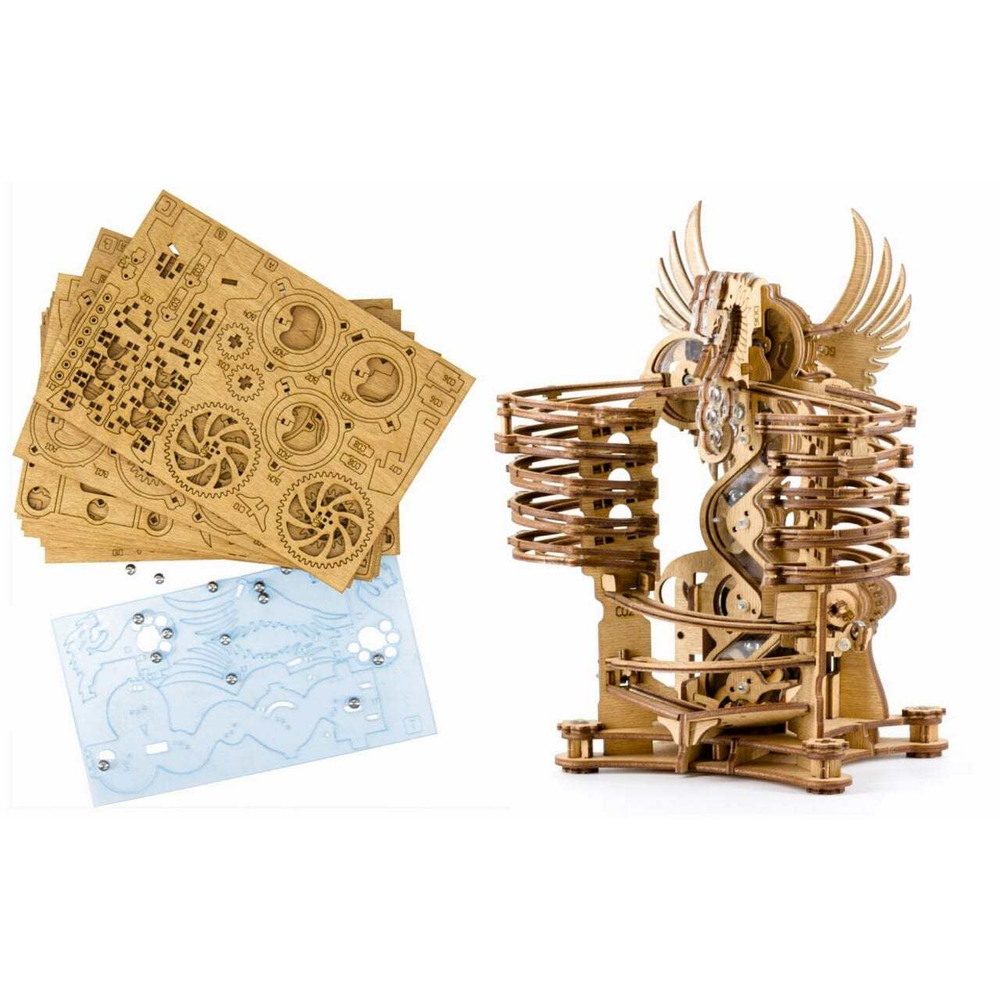 Деревянный конструктор-марбл Дракон от IDventure - marble сборная модель, 3D пазл, марблс, катание шариков