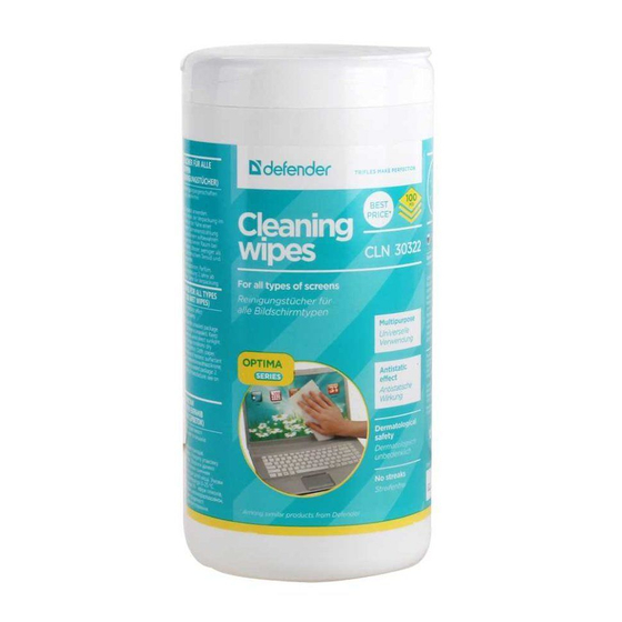 Defender CLN 30322 Optima 100 шт,туба,термобонд для экранов Салфетки