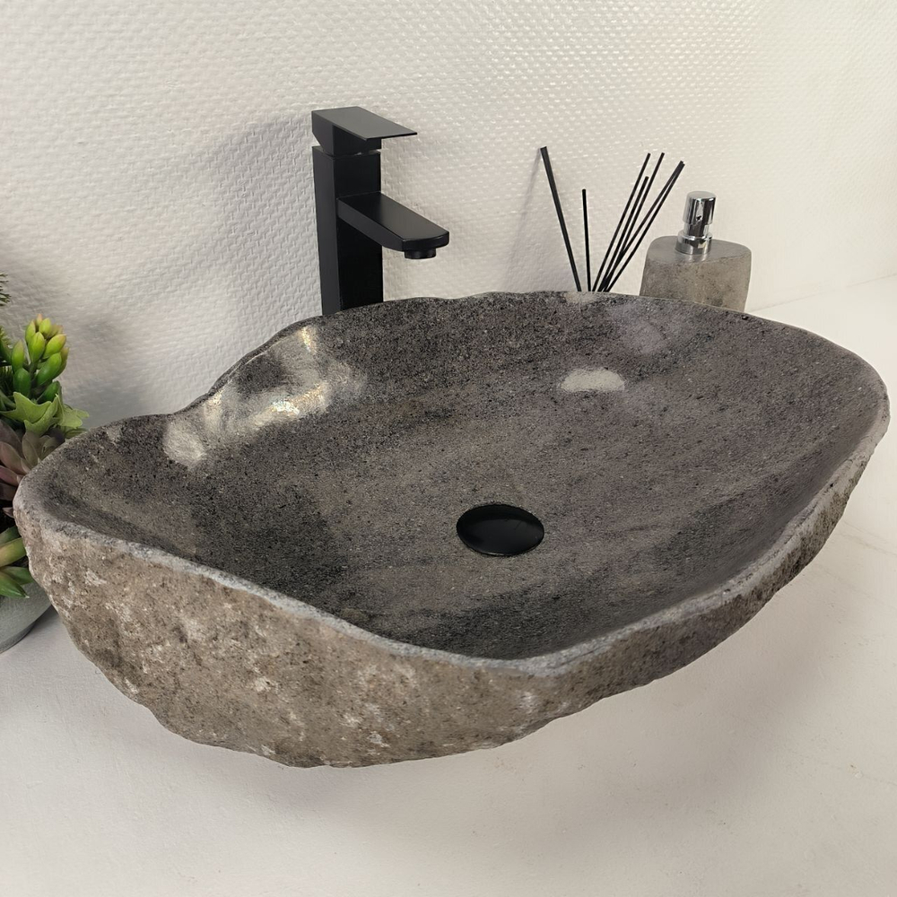 Каменная раковина из речного камня RS-05183 (60*43*15) 0858 из натурального камня
