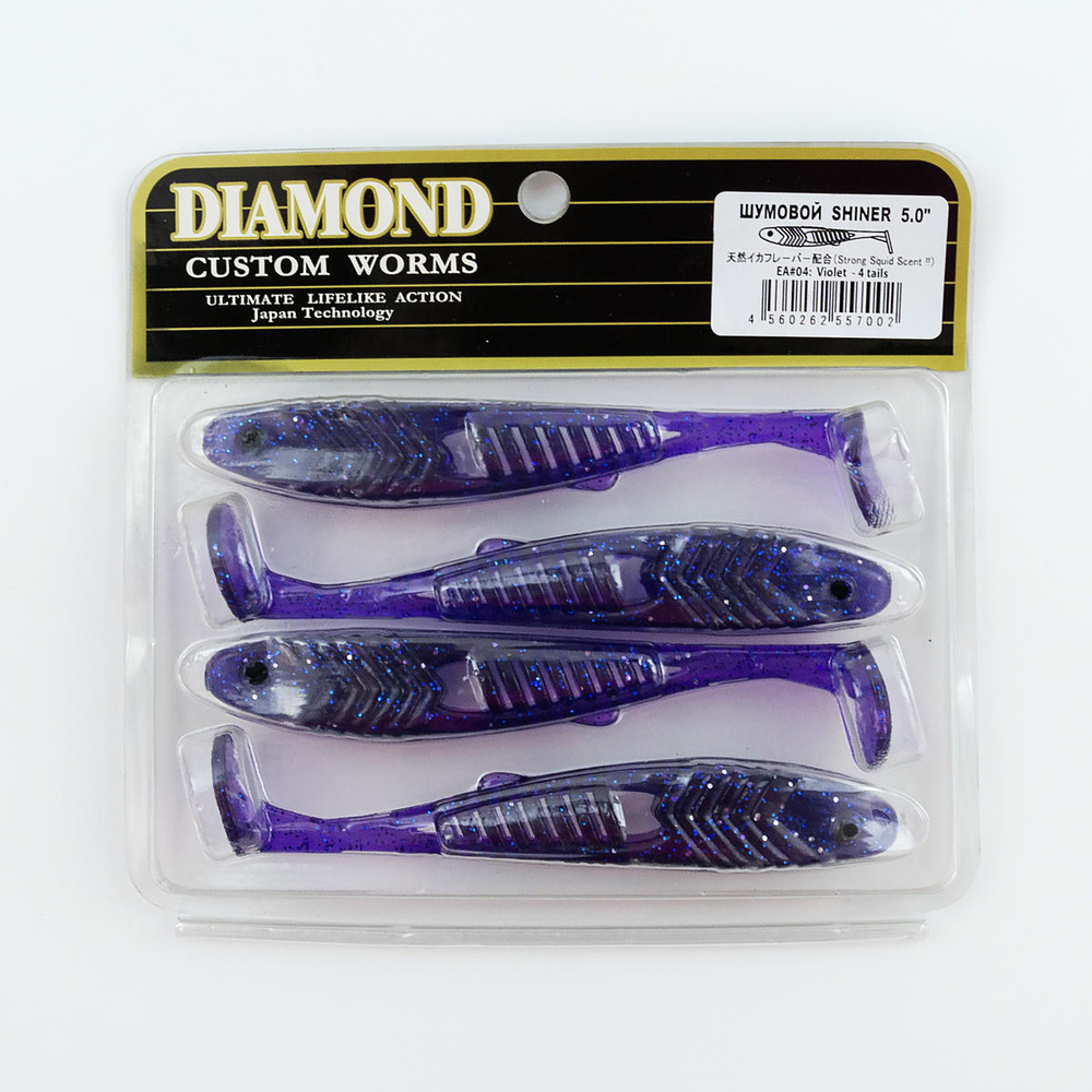 Виброхвост шумовой DIAMOND SHINER 5" (4шт/уп)