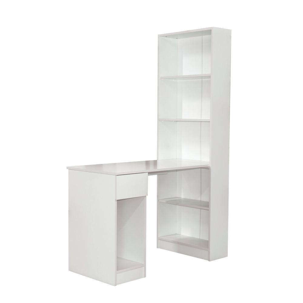 Письменный стол со шкафом Лайт 10.01 Белая гладкая 101