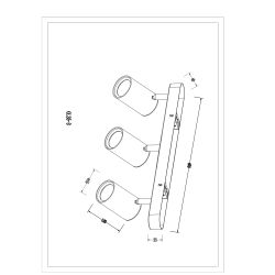 Светильник настенно-потолочный спот ЭРА OL35-3 BK MR16 GU10 IP20 черный хром