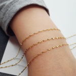 Цепочка, сталь, 2я позолота, р-р 3.5×1.5 мм, цена за отрезок 50 см