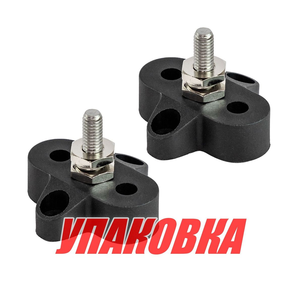 Клемма-штифт одинарная, M6, черная/черная (упаковка из 16 шт.)