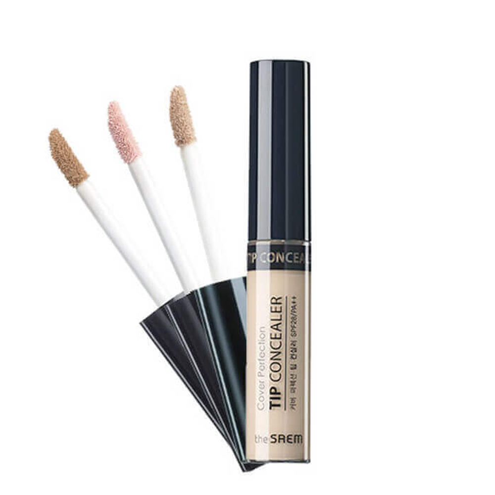 Жидкий консилер The Saem Cover Perfection Tip Concealer 1.5 Medium Beige 7 мл