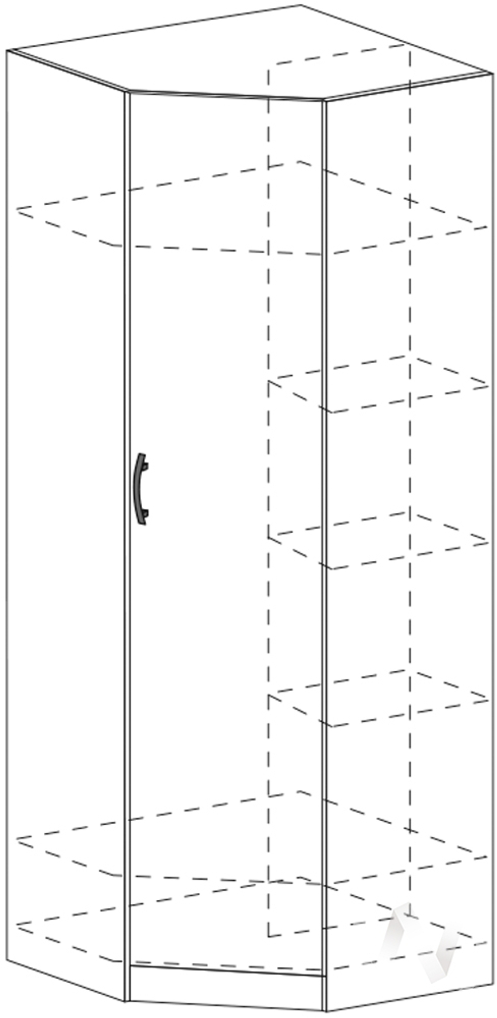 Шкаф угловой ШК 303 Гостиная Макарена (венге/белфорт)