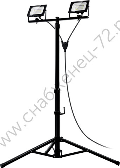 ЗУБР ПСК 30х2 2х30Вт, 6500К IP65, 1.6м Светодиодные прожекторы на штативе Профессионал (57145-2-30)