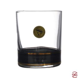 Набор стаканов для виски черн.с зол. Bohemia 250 мл.(6 шт)